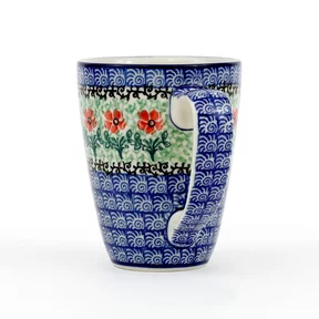 Kubek ceramiczny D05 0,3l <br> 1916X Czerwone kwiatuszki